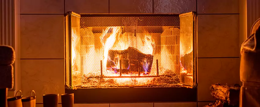 Mendota Hearth Landscape Fireplace Installation in Wellesley, Massachusetts