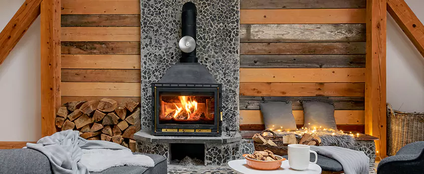 Thelin Hearth Products Direct Vent Gas Stove Fireplace Inspection in Wellesley, Massachusetts